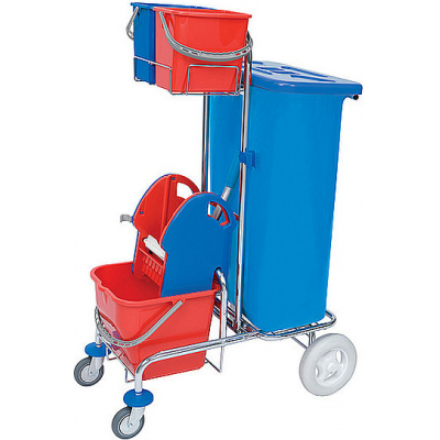 Wózek serwisowy schodowy Roll Mop chromowany z uchwytem na worek 01.20.120. S CH 